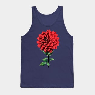 One Red Dahlia Tank Top